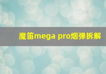 魔笛mega pro烟弹拆解